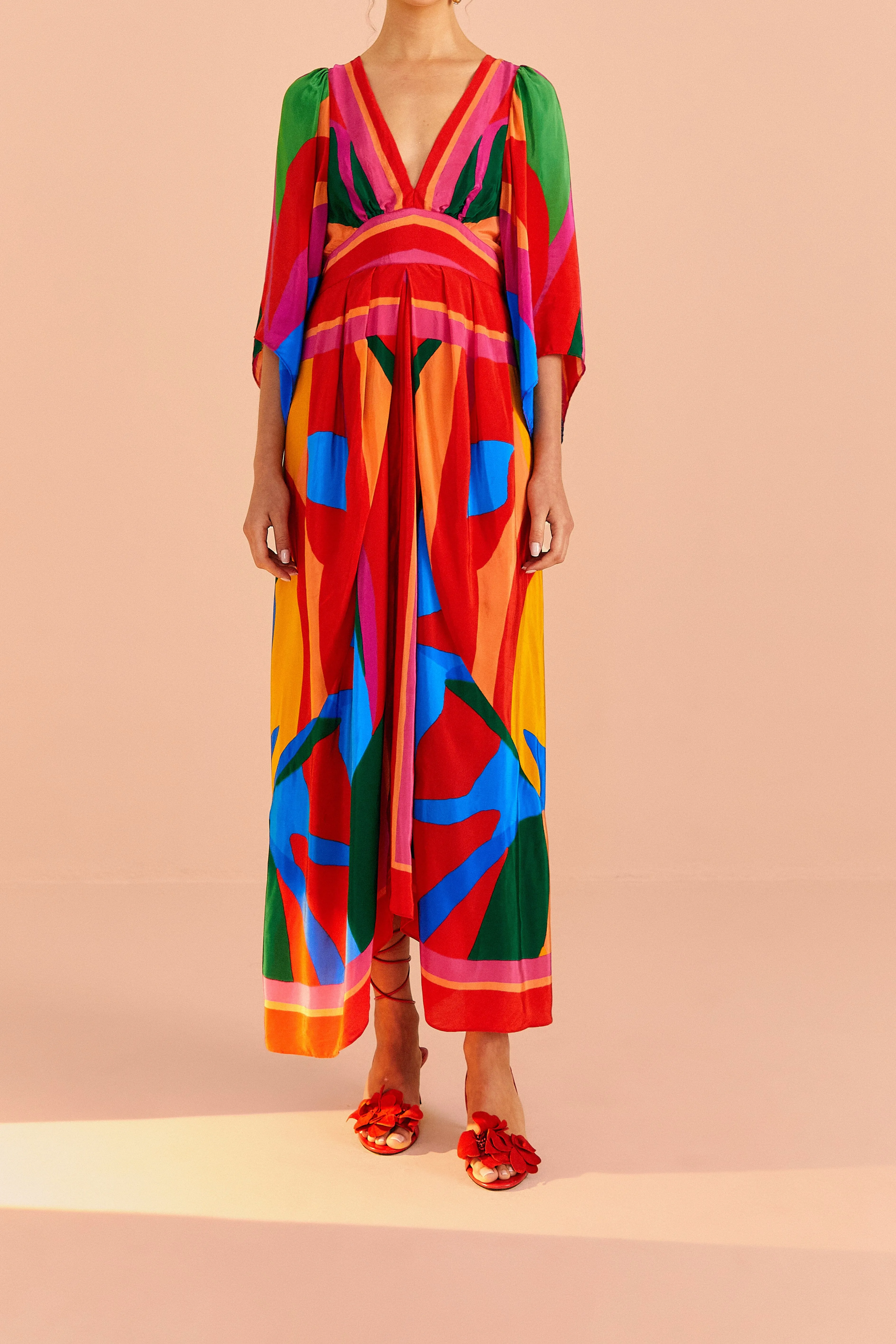 Colorful Leaves Midi Dress sold by FARM Rio