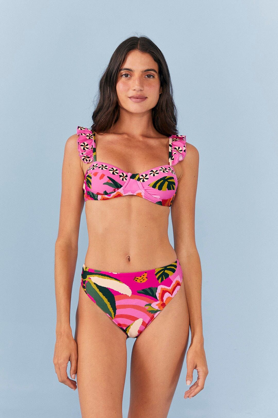 Pink Leopard Forest Underwire Bikini Top sold by FARM Rio product image thumbnail 3