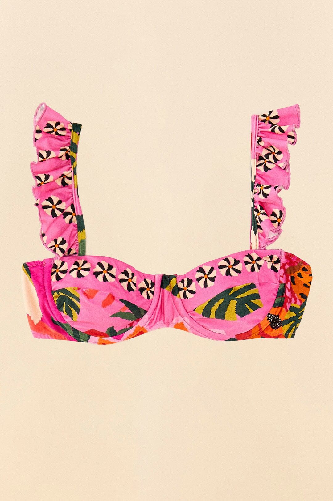 Pink Leopard Forest Underwire Bikini Top sold by FARM Rio product image thumbnail 6