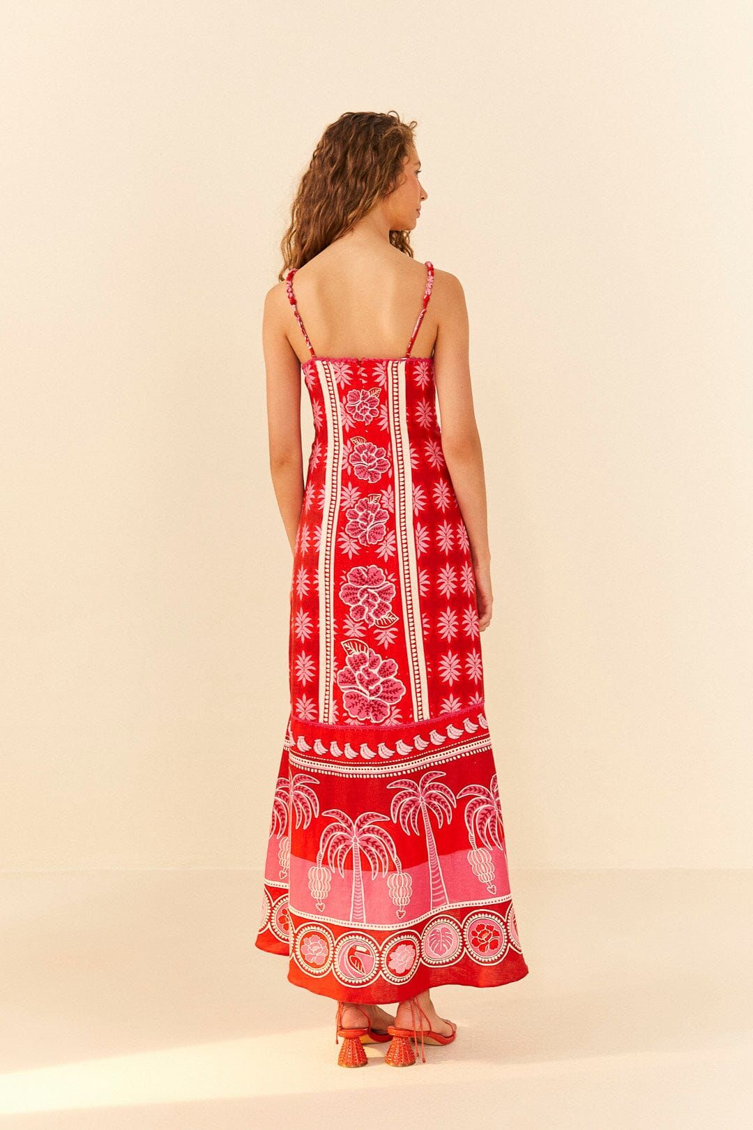 Red Summer Sunrise Maxi Dress sold by FARM Rio product image thumbnail 3