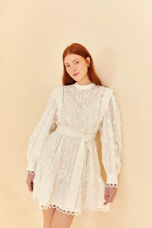 Off-White 3d Flower Pleated Mini Dress sold by FARM Rio