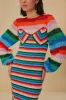 Colorful Stripes Crochet Midi Dress sold by FARM Rio