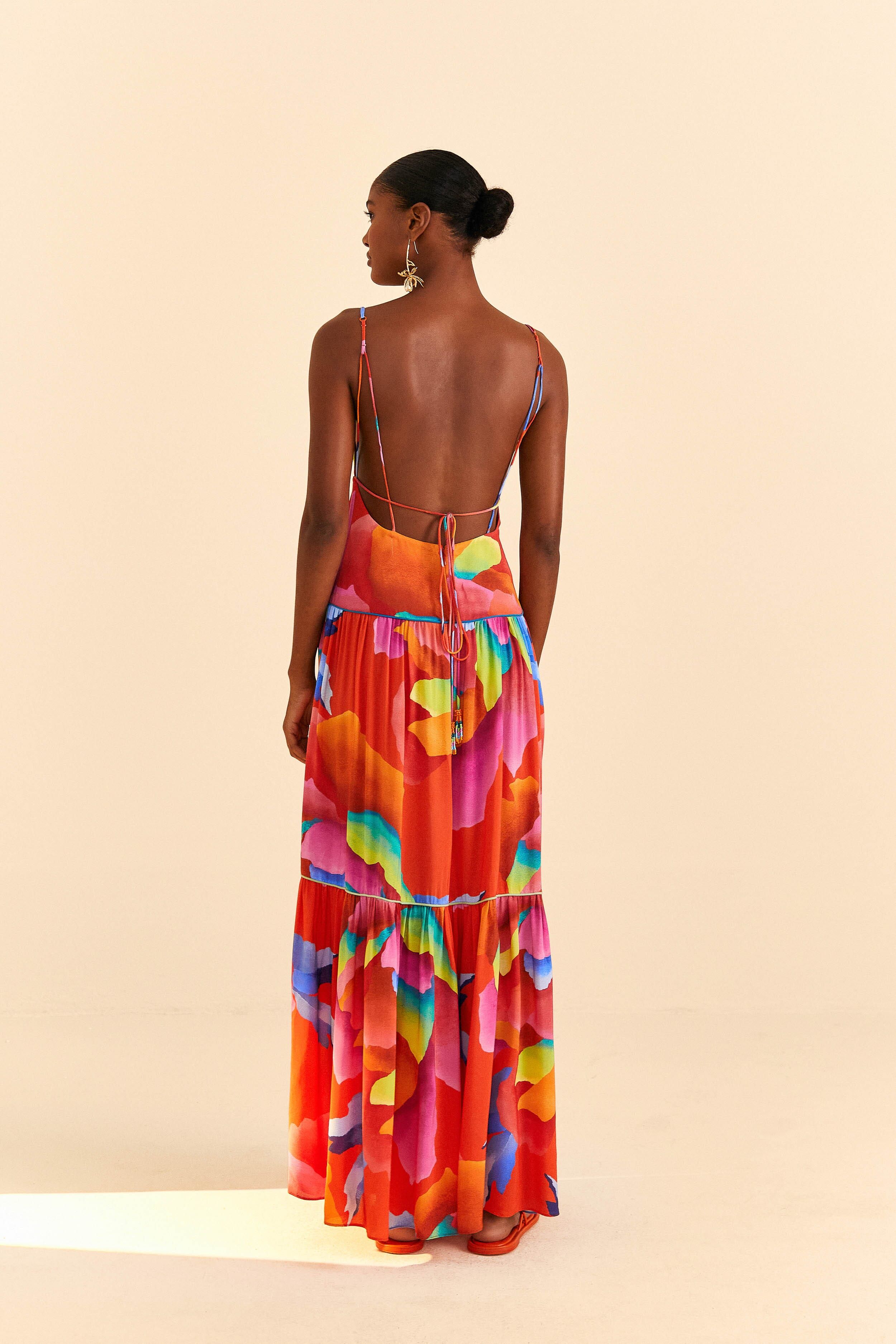 Red Ombre Chita Maxi Dress sold by FARM Rio product image thumbnail 3
