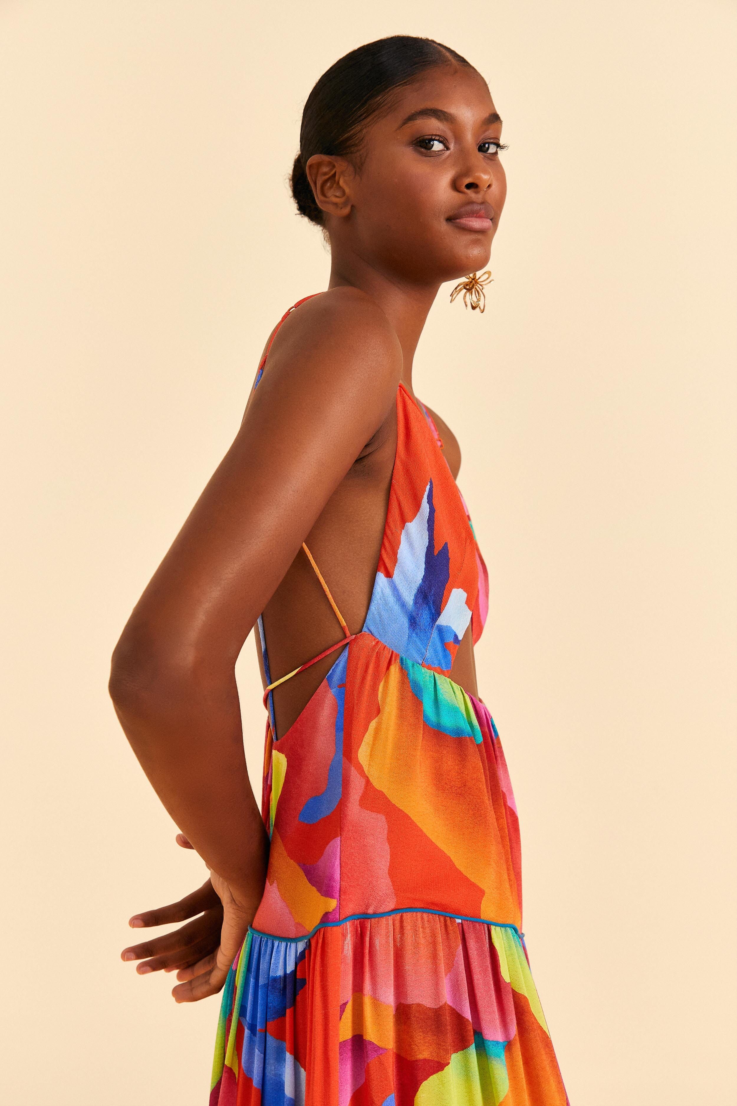Red Ombre Chita Maxi Dress sold by FARM Rio product image thumbnail 2