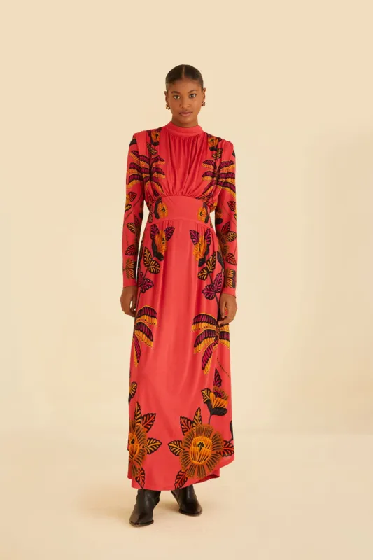 Blush Living Bloom High Neck Maxi Dress sold by FARM Rio