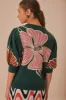 Green Honolulu Flowers Knit Sweater sold by FARM Rio