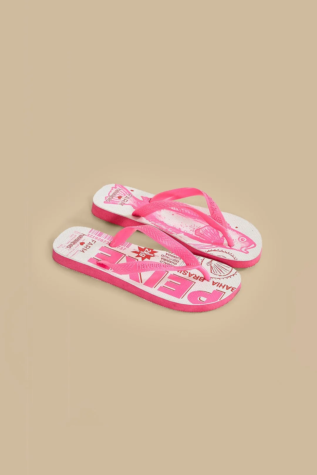 Pink Peixe Havaianas Sandals sold by FARM Rio