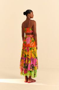 Mixed Romantic Garden Maxi Skirt sold by FARM Rio