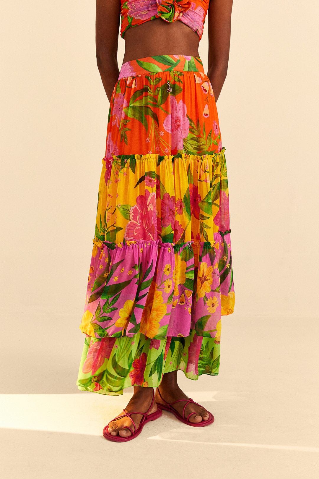 Mixed Romantic Garden Maxi Skirt sold by FARM Rio product image thumbnail 2