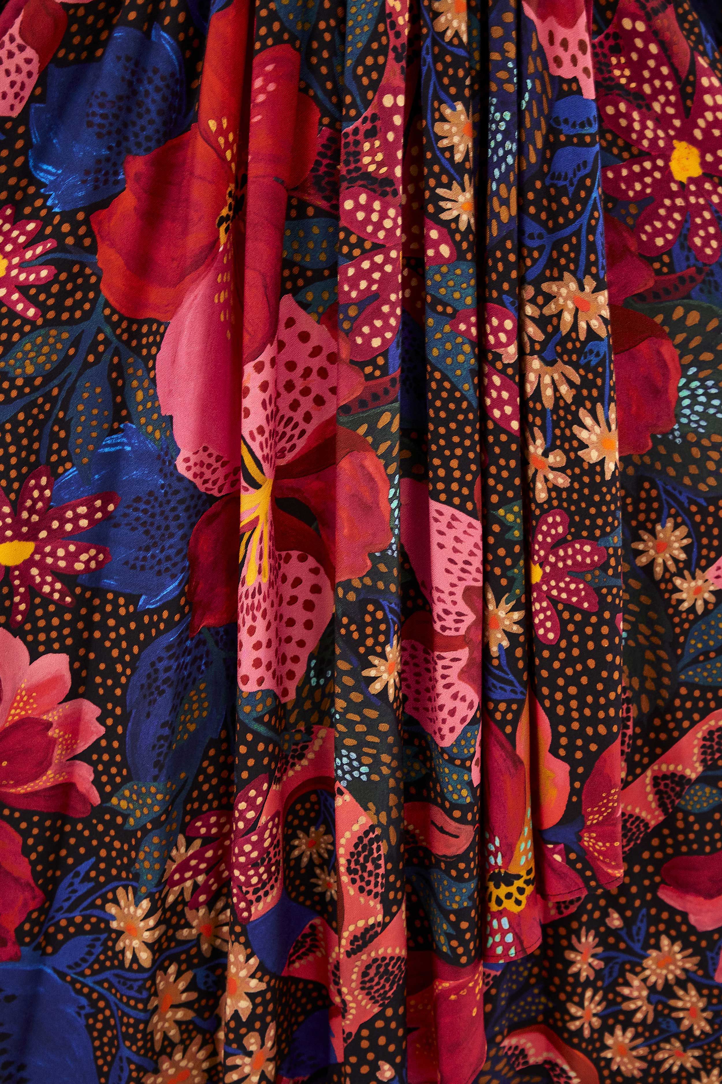 Black Wild Life Lenzing™ Ecovero™ Viscose Maxi Dress sold by FARM Rio product image thumbnail 6