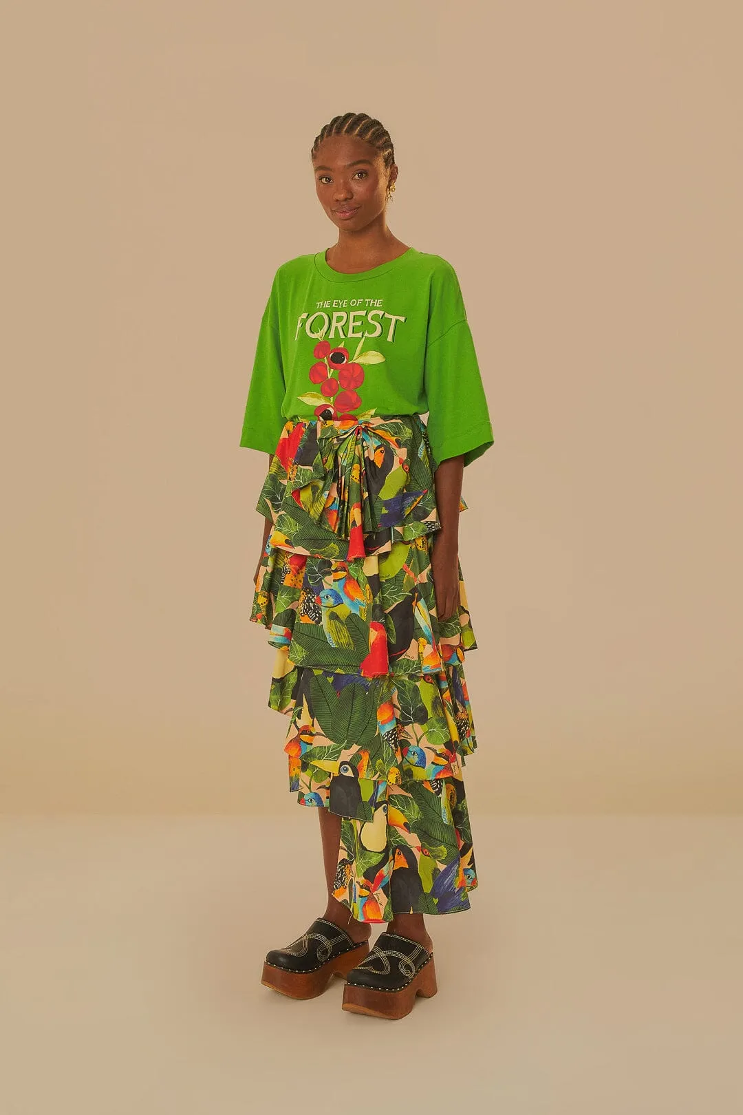 Green The Eye Of The Forest Organic Cotton T-Shirt sold by FARM Rio product image thumbnail 2