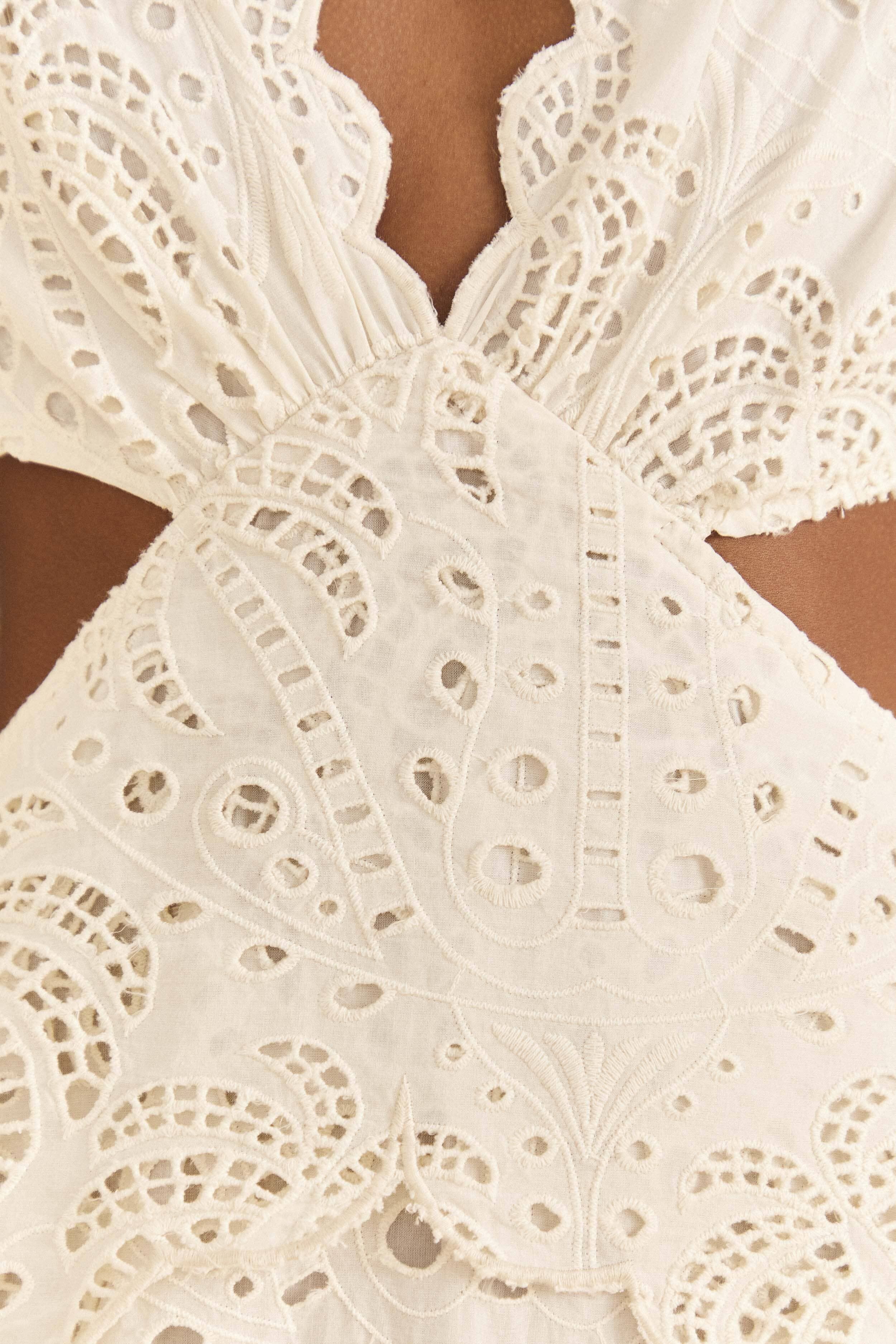 Off-White Richelieu Midi Dress sold by FARM Rio product image thumbnail 3