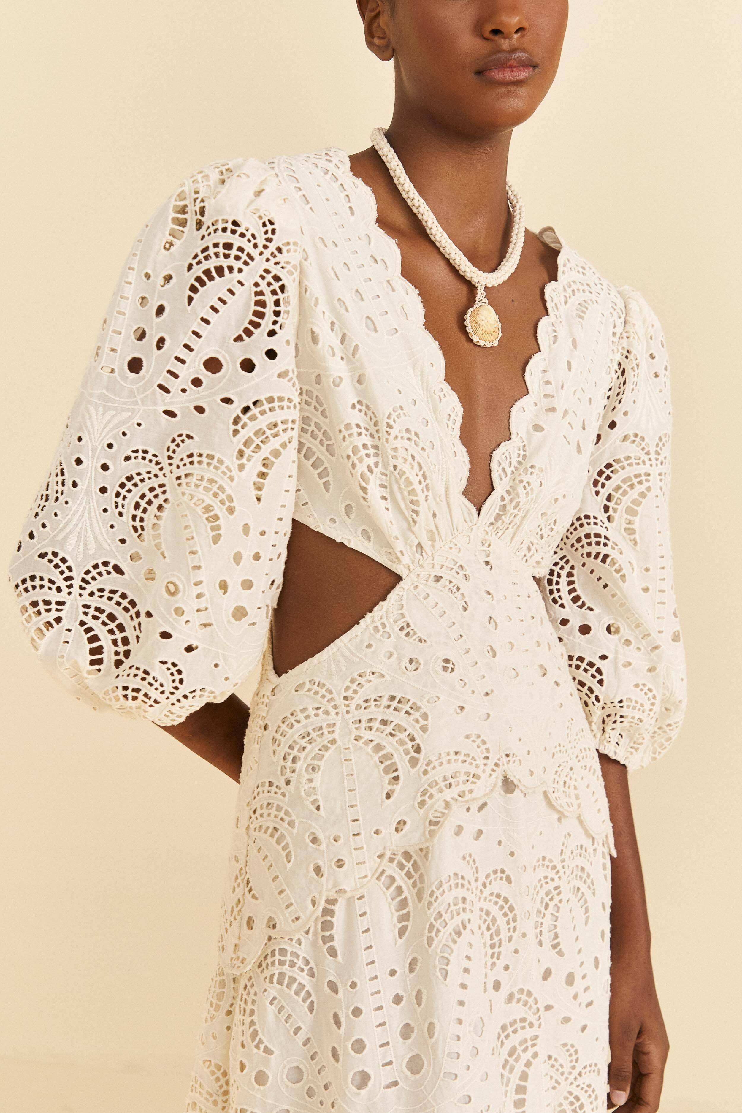 Off-White Richelieu Midi Dress sold by FARM Rio product image thumbnail 2