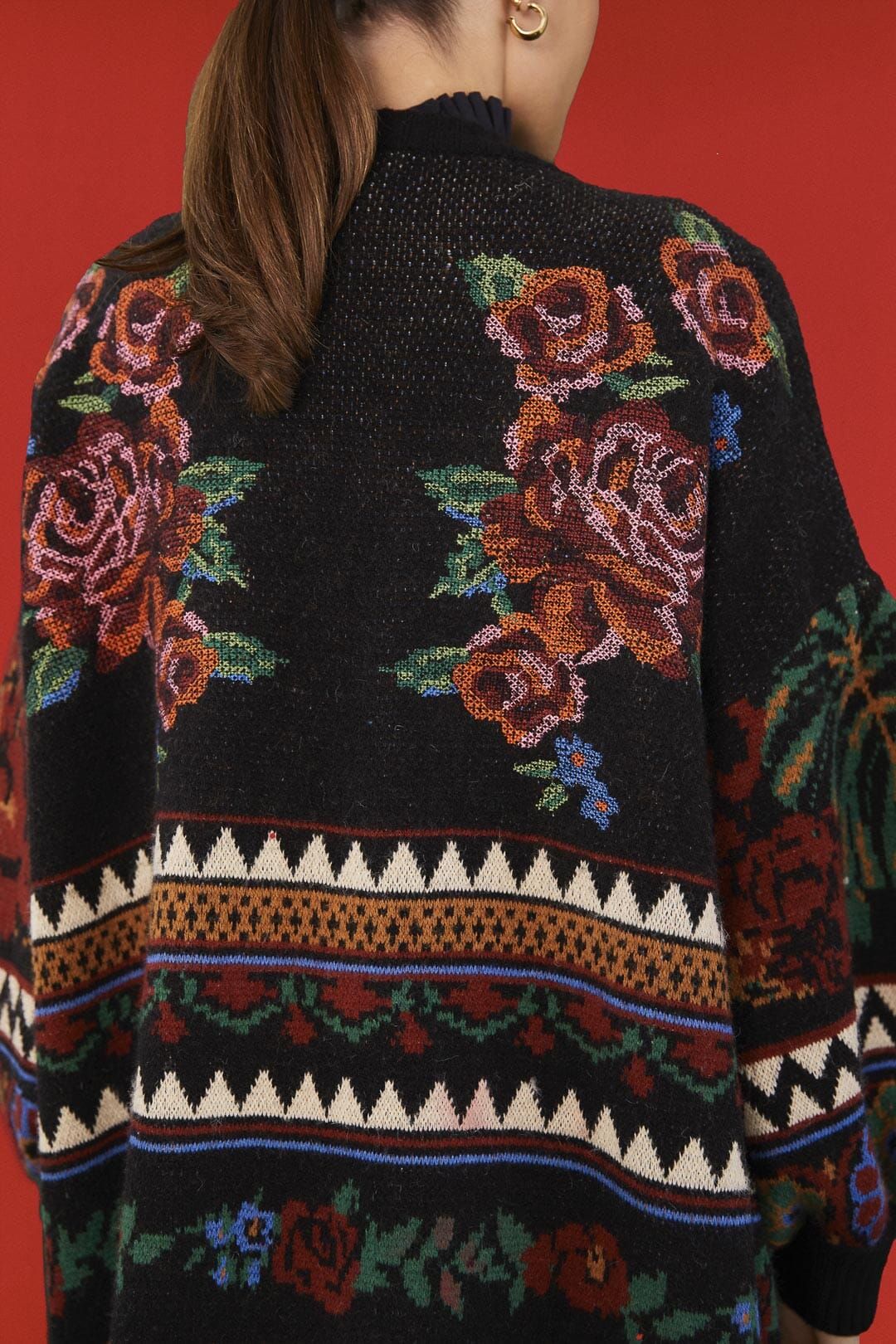 Black Flower Tapestry Cardigan sold by FARM Rio product image thumbnail 2