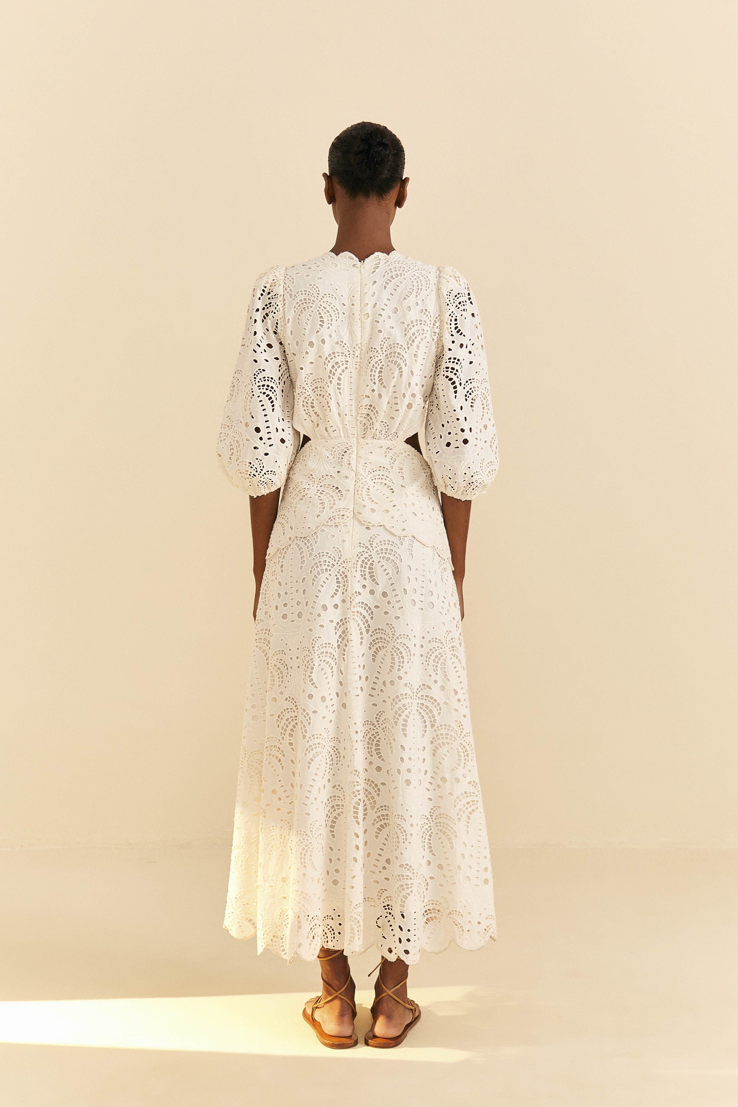 Off-White Richelieu Midi Dress sold by FARM Rio product image thumbnail 4