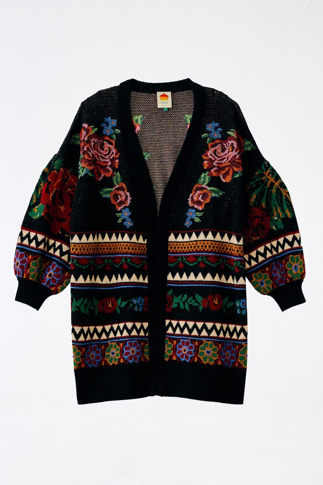 Black Flower Tapestry Cardigan sold by FARM Rio product image thumbnail 5