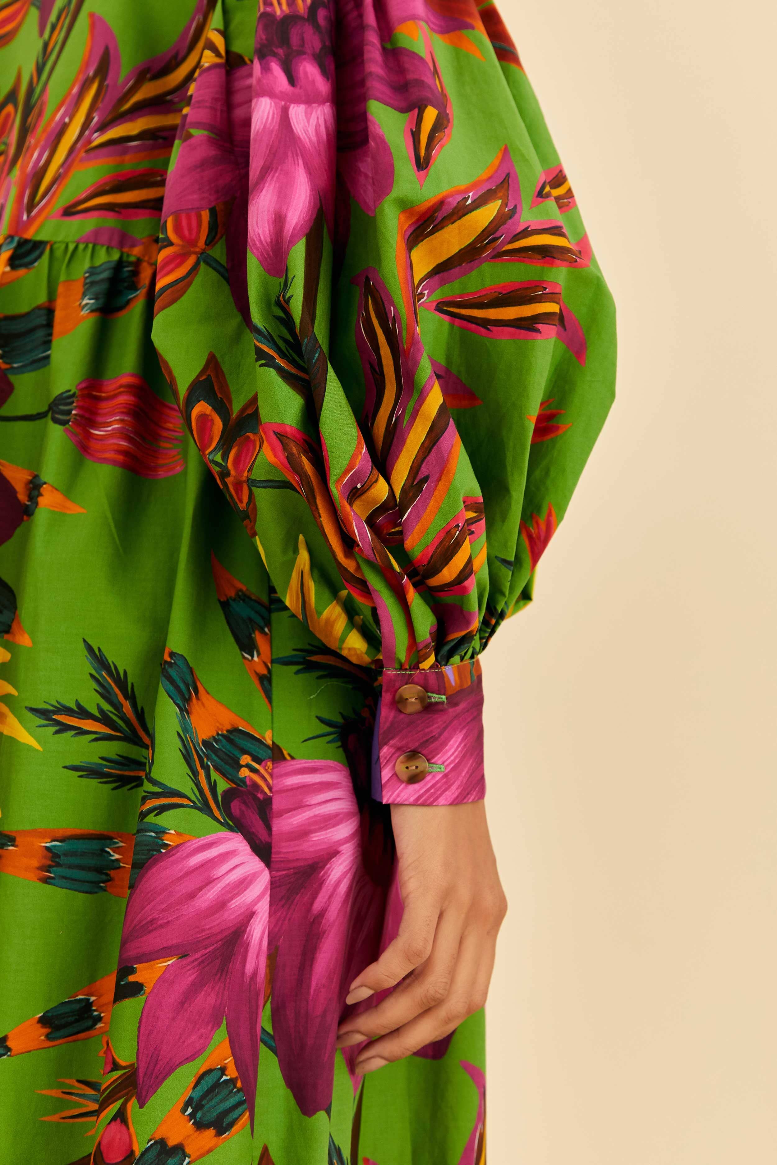 Maxi Flowers Organic Cotton Maxi Dress sold by FARM Rio product image thumbnail 3
