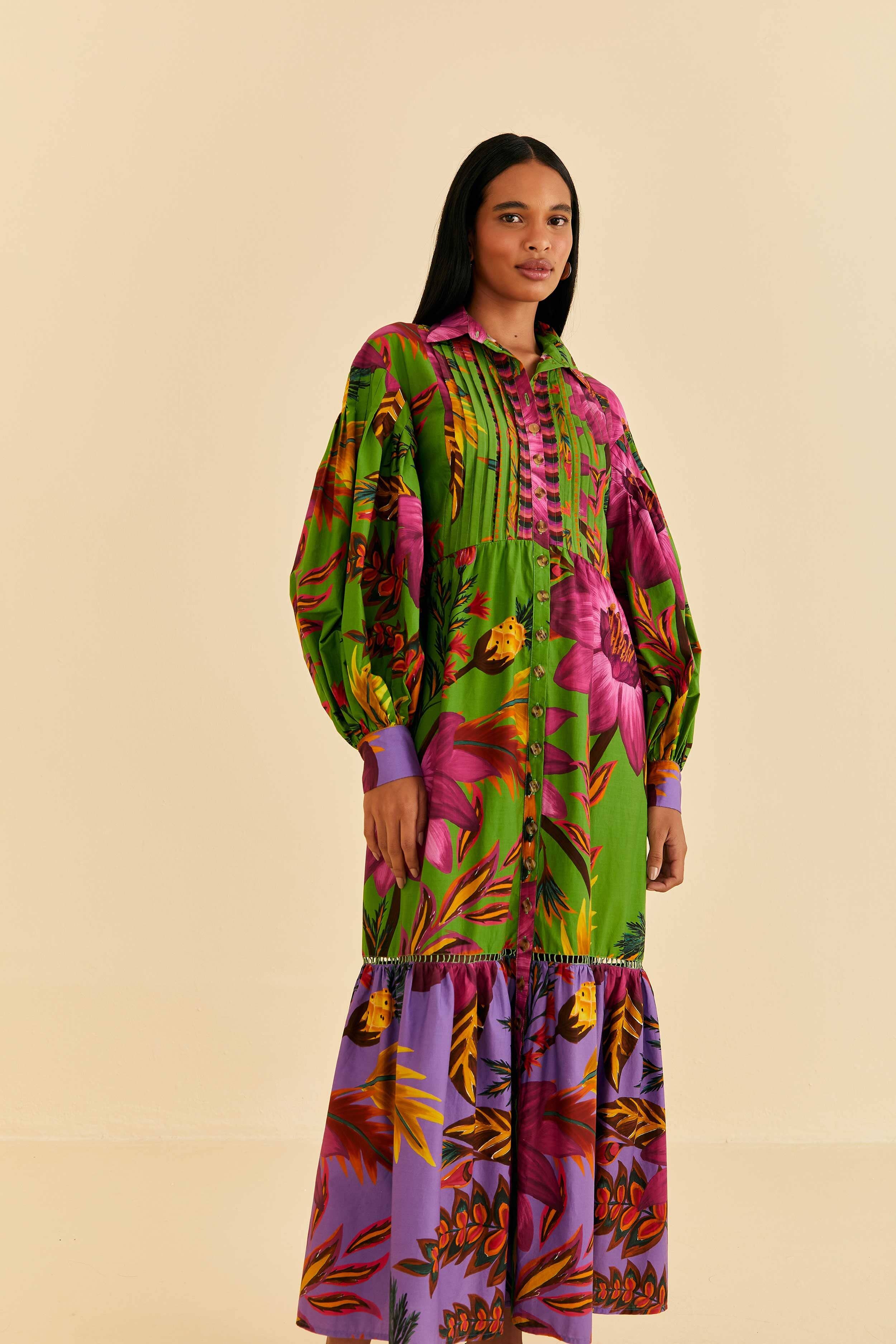 Maxi Flowers Organic Cotton Maxi Dress sold by FARM Rio product image thumbnail 2