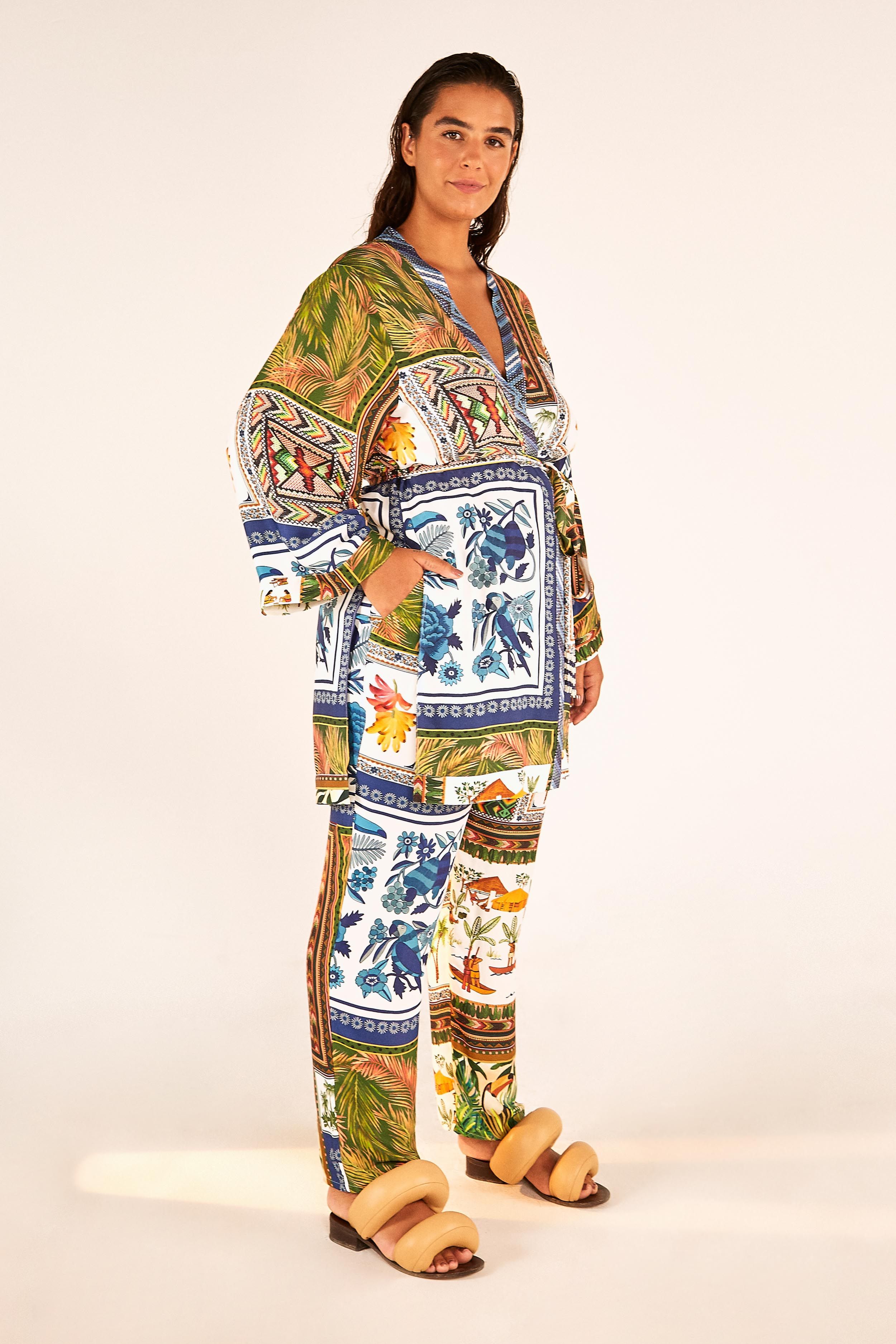 MIXED SCARVES PANTS sold by FARM Rio product image thumbnail 4