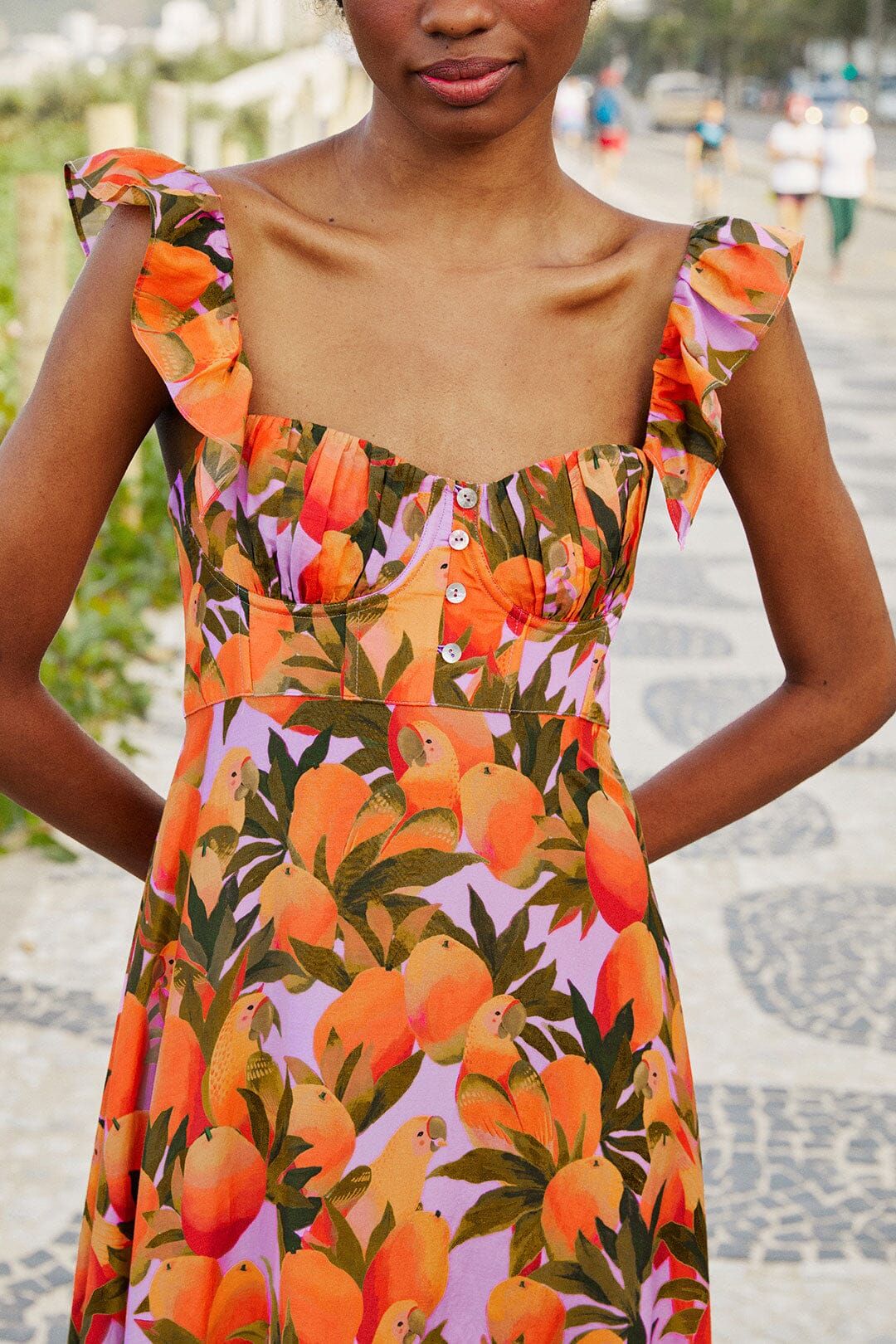 Lilac Mango Macaws Maxi Dress sold by FARM Rio product image thumbnail 3