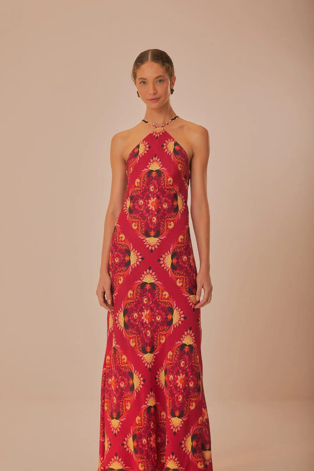 Pink Luize Sleeveless Maxi Dress sold by FARM Rio product image thumbnail 2