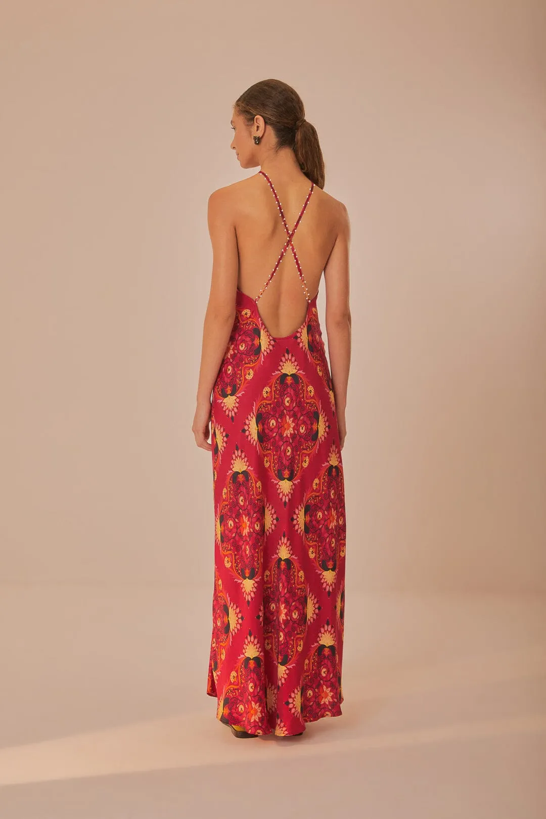 Pink Luize Sleeveless Maxi Dress sold by FARM Rio product image thumbnail 3