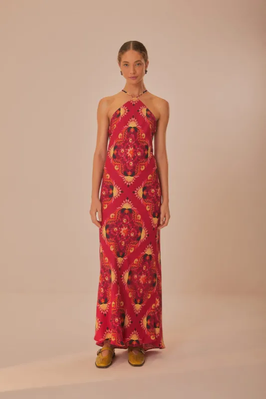 Pink Luize Sleeveless Maxi Dress sold by FARM Rio