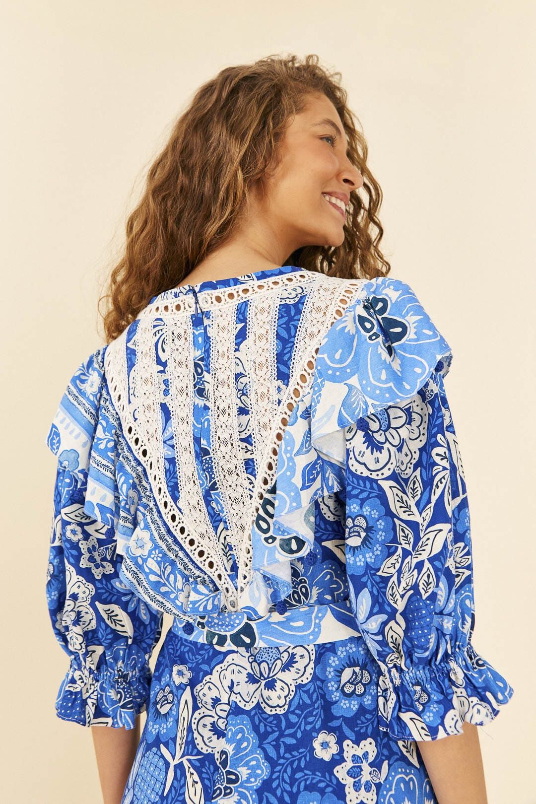 Blue Full Of Flowers Jumpsuit sold by FARM Rio product image thumbnail 2