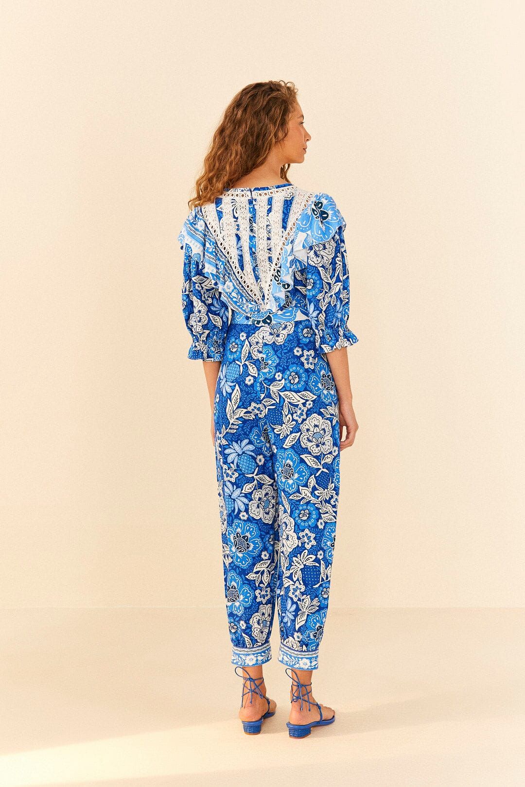 Blue Full Of Flowers Jumpsuit sold by FARM Rio product image thumbnail 4