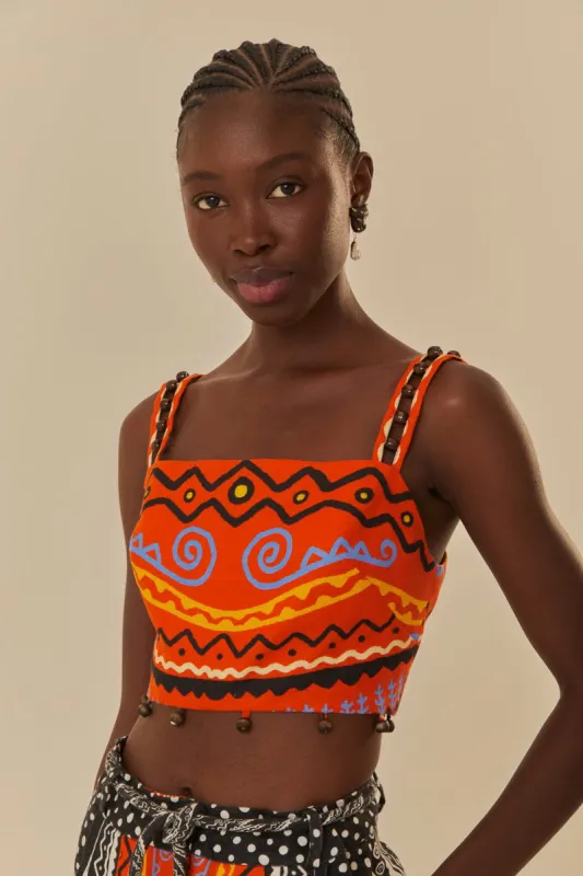 Mixed Myriad Sleeveless Top sold by FARM Rio
