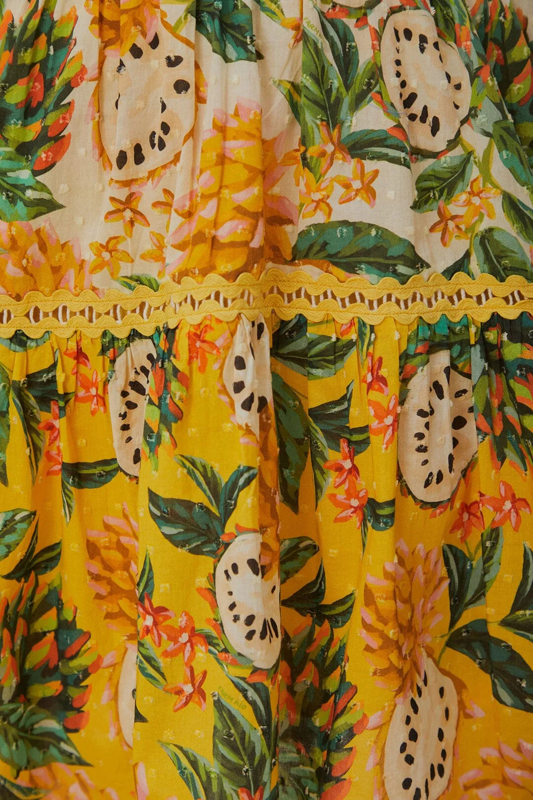 Yellow Biriba Mix Mini Dress sold by FARM Rio product image thumbnail 5