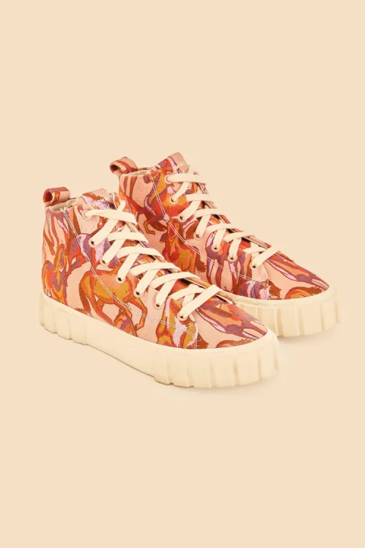 Rose Wild Horses Flatform Sneaker sold by FARM Rio