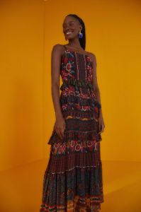 Black Fruit Paradise Maxi Dress sold by FARM Rio