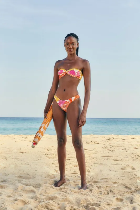Tropical Woodcut High Leg Bikini Bottom sold by FARM Rio