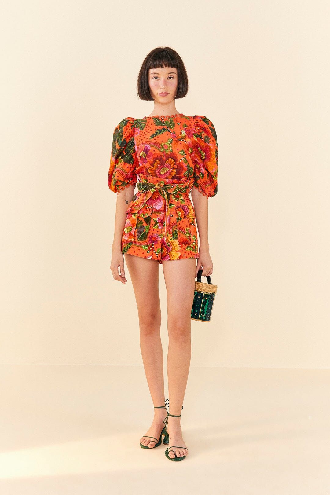 Orange Blooming Garden Shorts sold by FARM Rio product image thumbnail 2