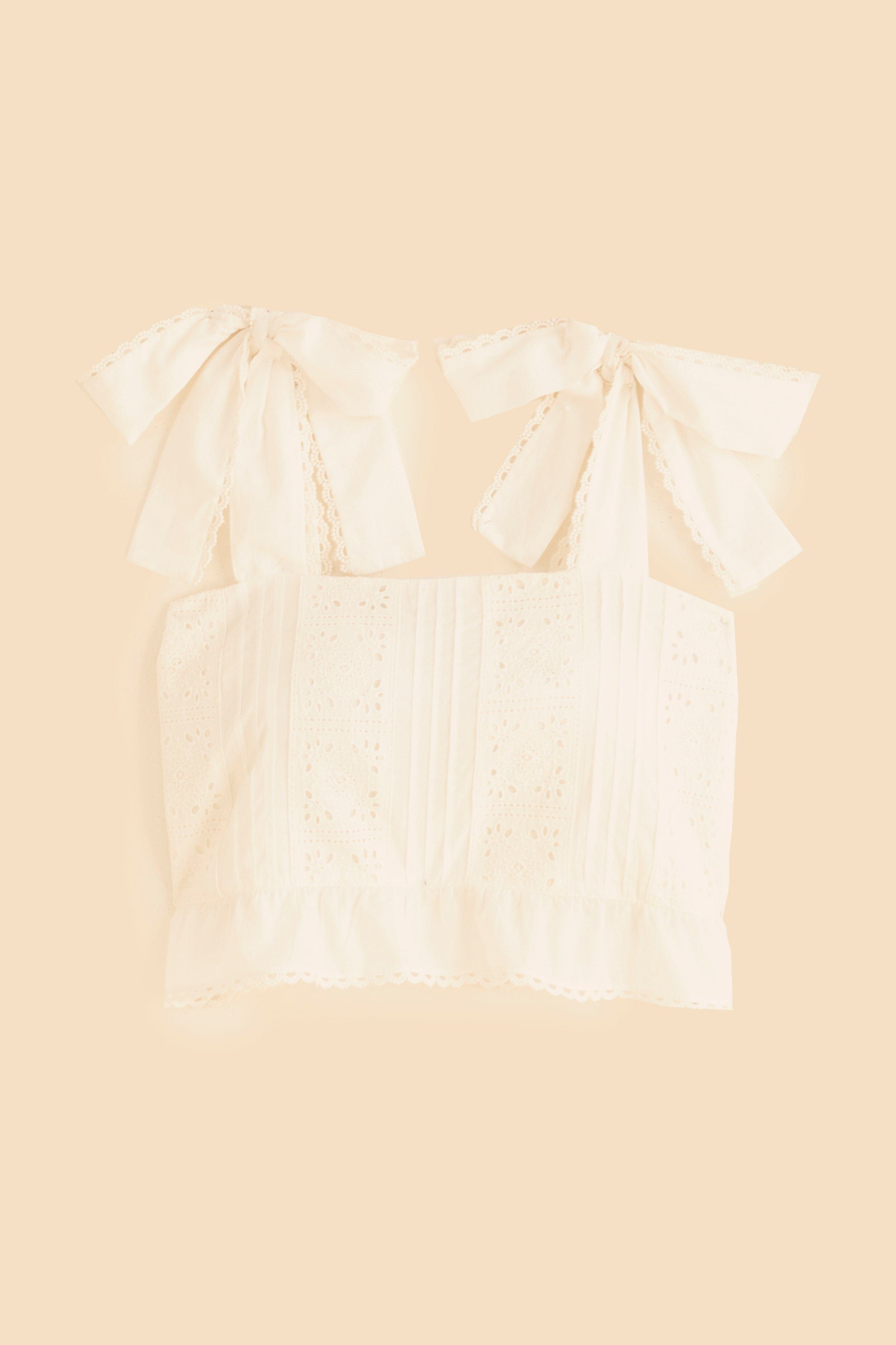 Off-White Lace Top sold by FARM Rio product image thumbnail 6