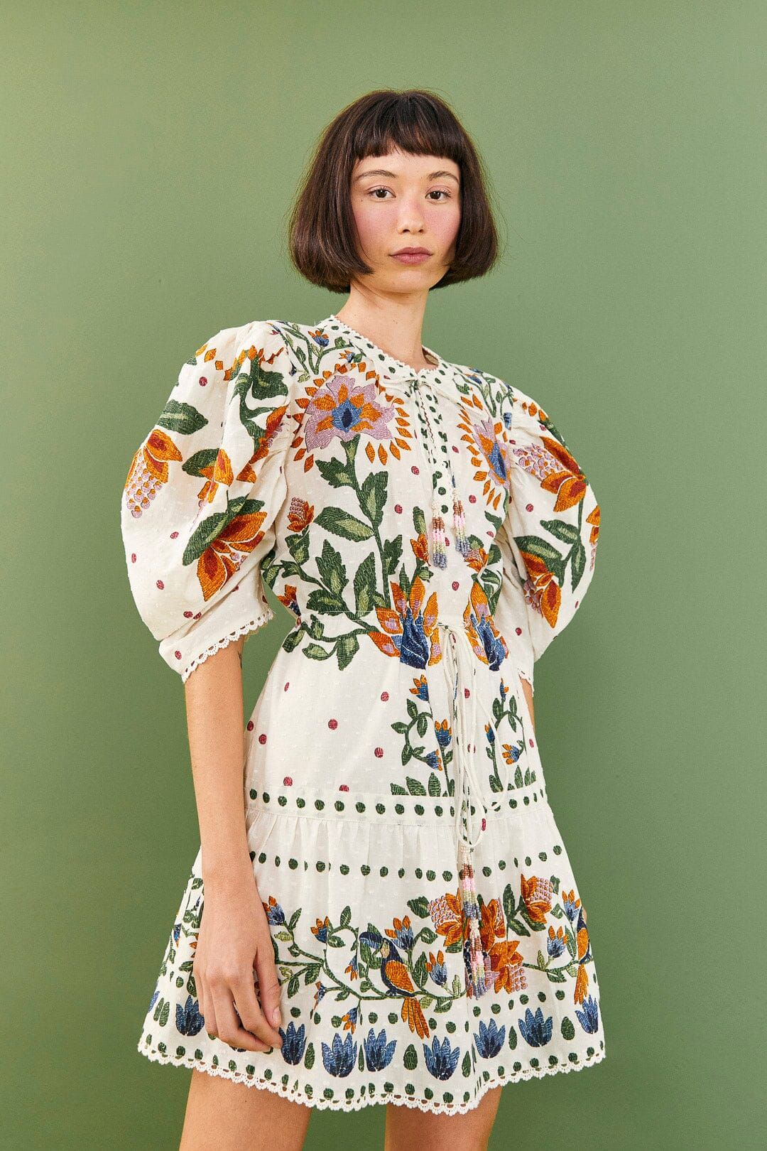 ciao lucia white floral embroidered meissa dress Ciao Lucia Florencia Dress White main image 0