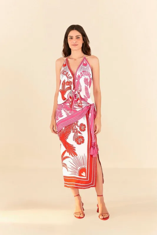 Tropical Dream Lenzing™ Ecovero™ Viscose  Midi Skirt sold by FARM Rio