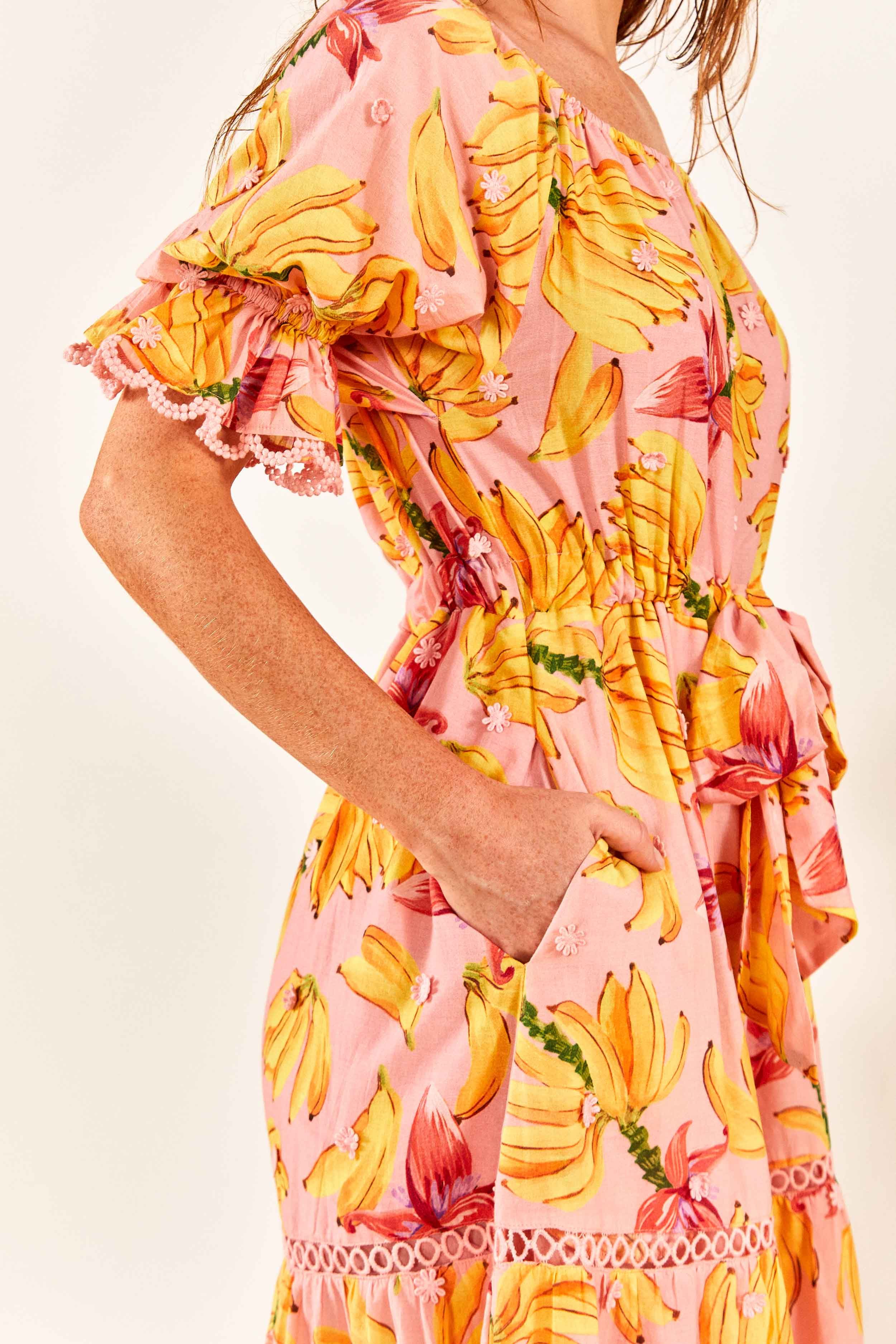 BANANA TASTE MIDI DRESS sold by FARM Rio product image thumbnail 6