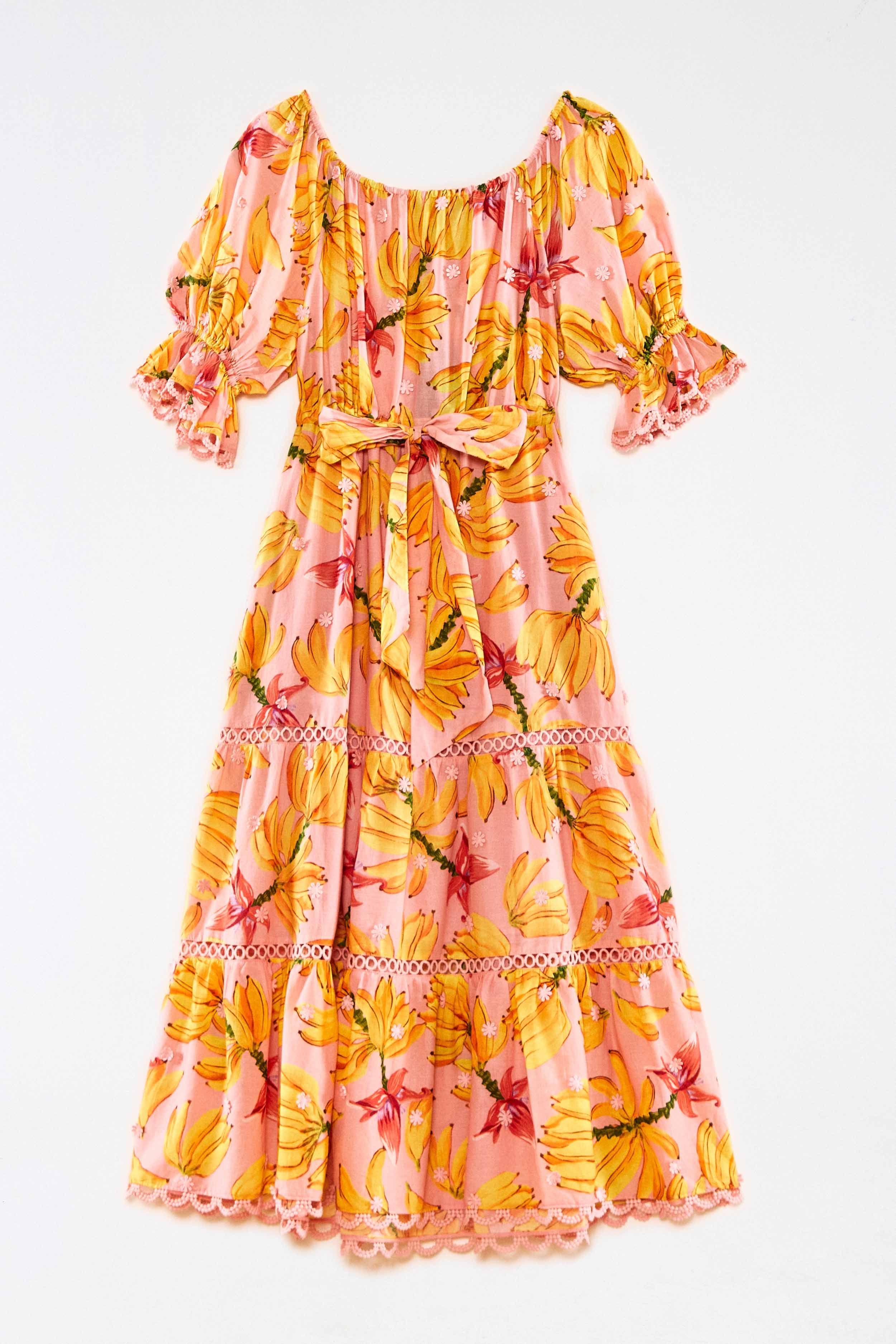 BANANA TASTE MIDI DRESS sold by FARM Rio product image thumbnail 7