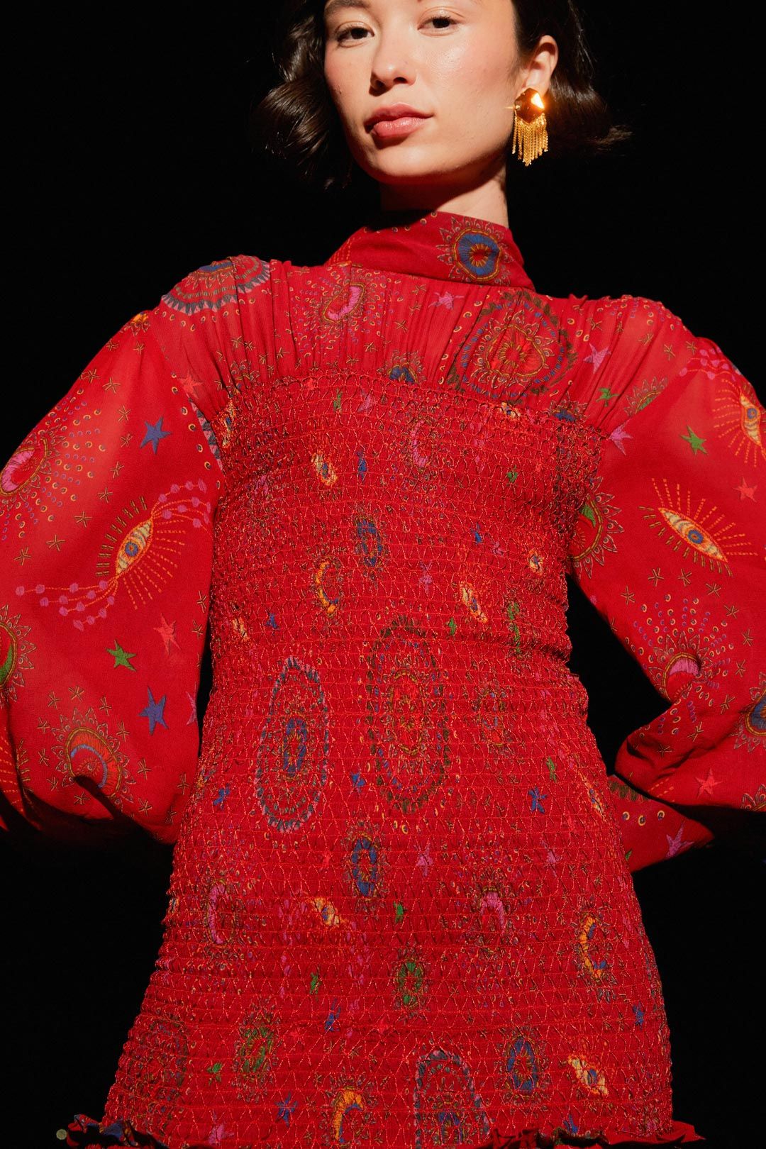 Red Mystic Night Midi Dress sold by FARM Rio product image thumbnail 2