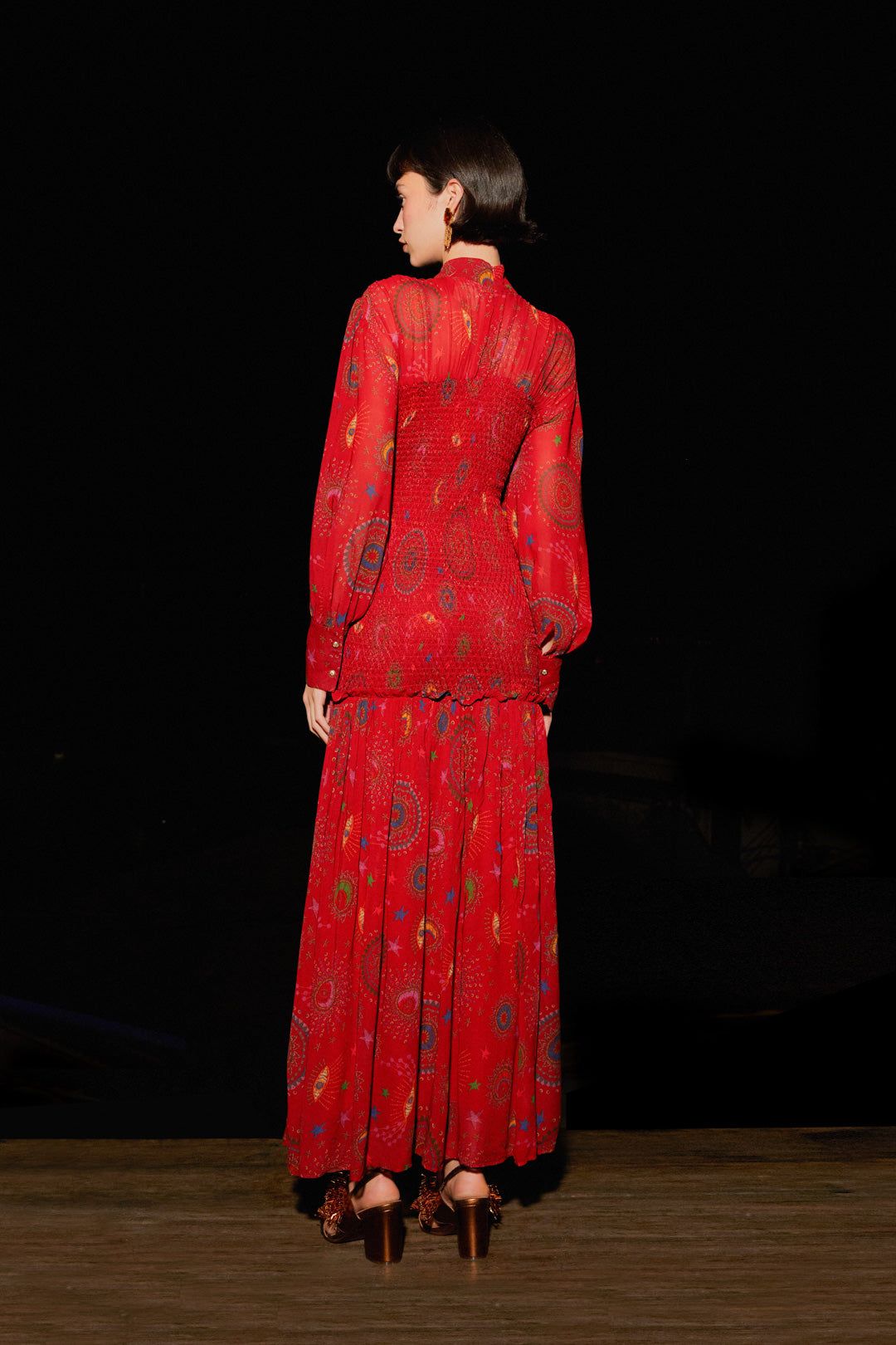 Red Mystic Night Midi Dress sold by FARM Rio product image thumbnail 3