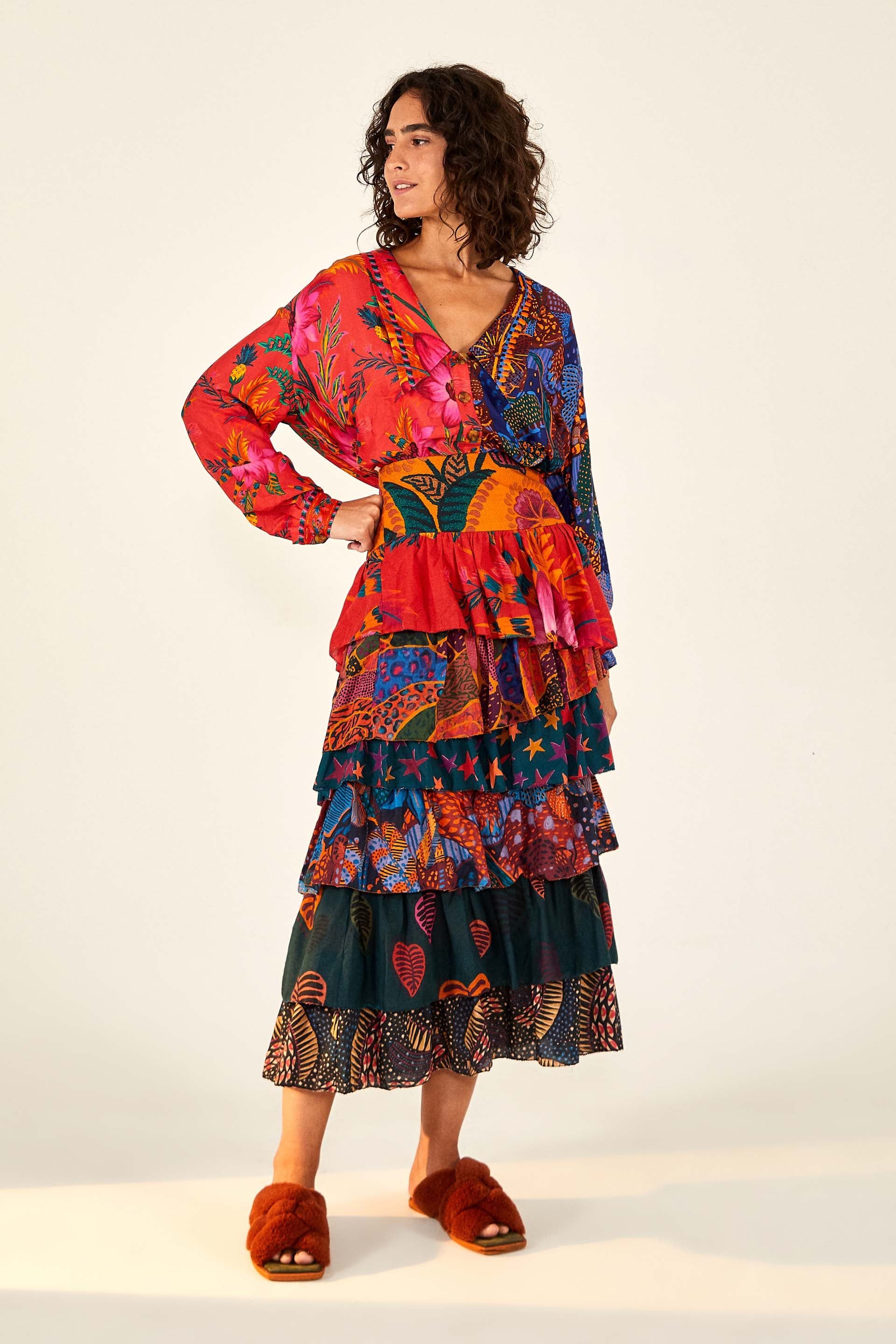 MIXED PRINTS SHIRT sold by FARM Rio product image thumbnail 3