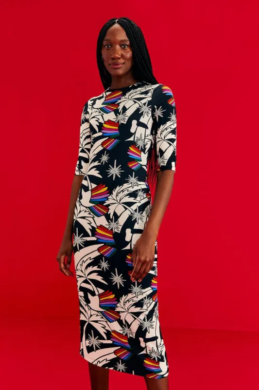 Toucans Wave Lenzing™ Ecovero™ Viscose Midi Dress sold by FARM Rio