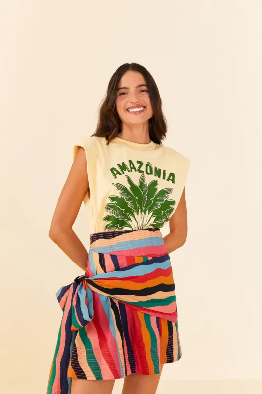 Super Fun Stripes Organic Cotton Mini Skirt sold by FARM Rio