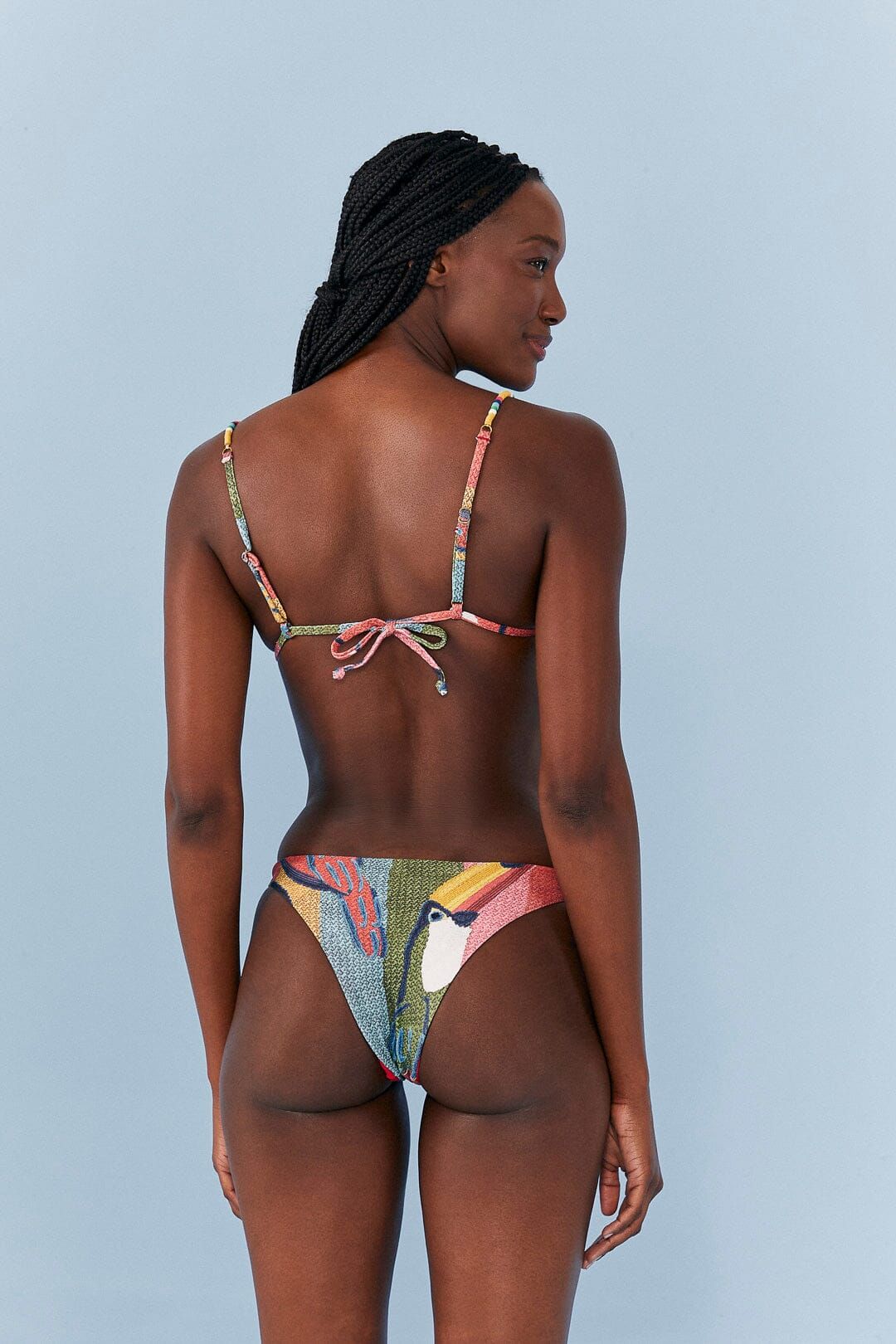 Wonderful Toucans Halter Cross Bikini Top sold by FARM Rio product image thumbnail 4
