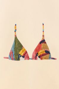 Wonderful Toucans Halter Cross Bikini Top sold by FARM Rio