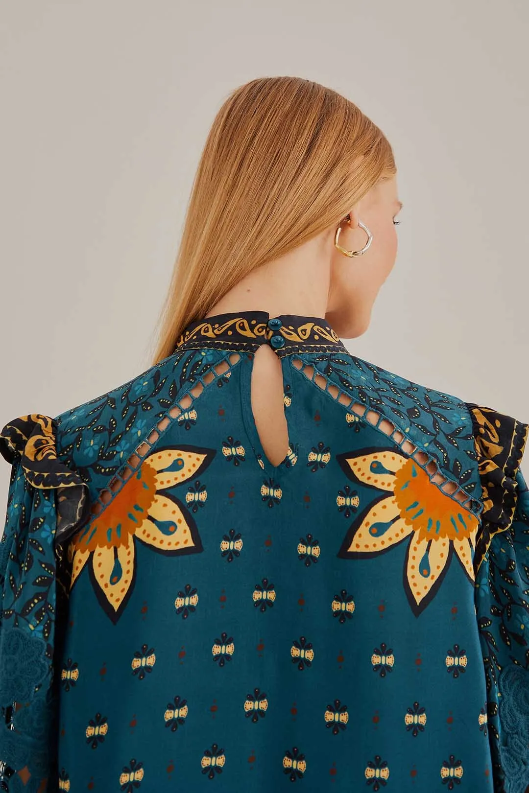 Blue Ainika Chill Long Sleeve Blouse sold by FARM Rio product image thumbnail 5