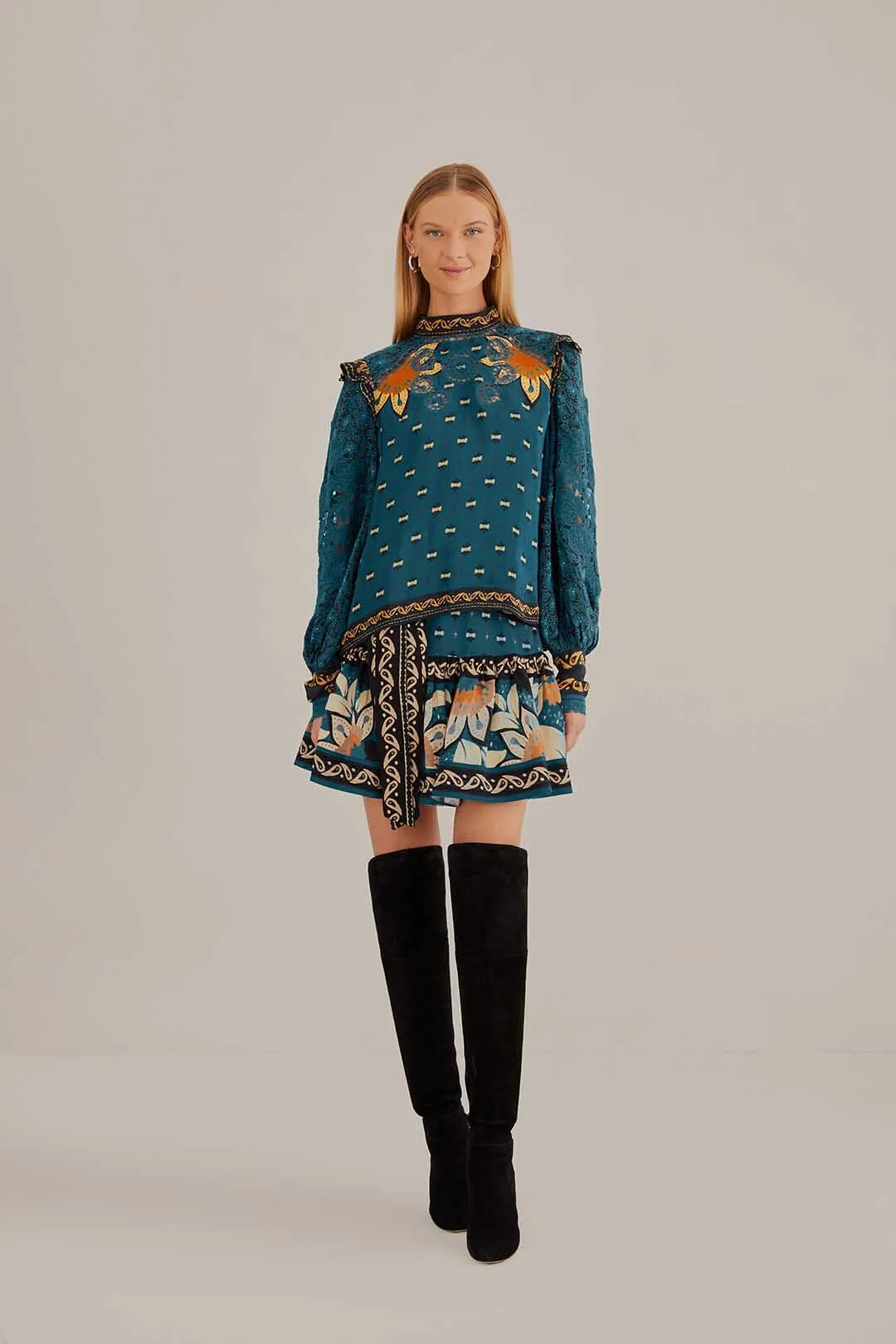 Blue Ainika Chill Long Sleeve Blouse sold by FARM Rio product image thumbnail 2