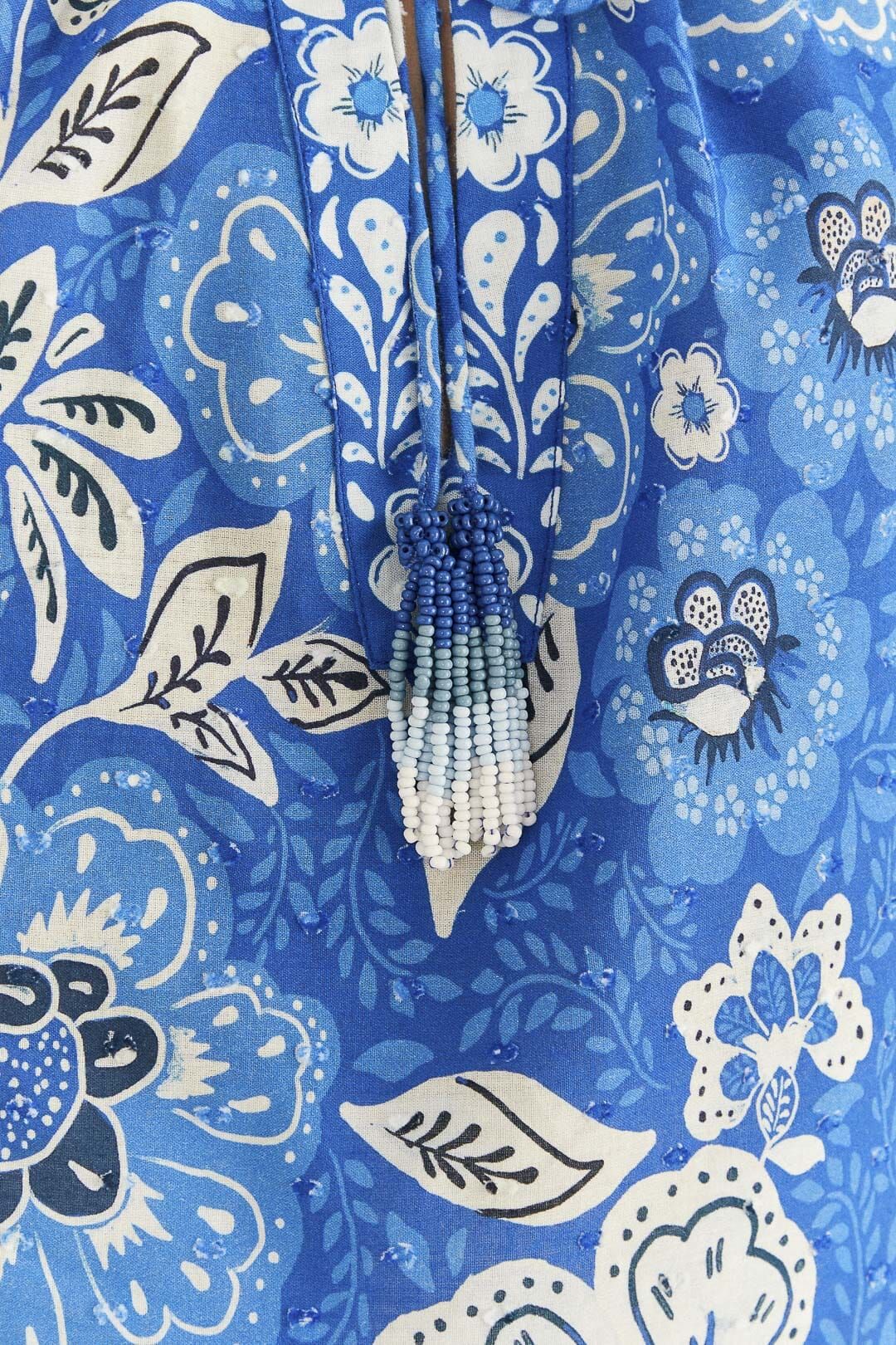 Blue Full Of Flowers Blouse sold by FARM Rio product image thumbnail 5